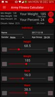 Army Fitness Calculator स्क्रीनशॉट 1