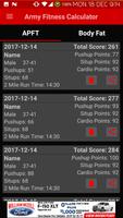 Army Fitness Calculator ảnh chụp màn hình 2