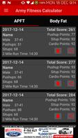 Army Fitness Calculator اسکرین شاٹ 2
