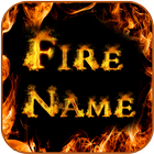 Name Text Fire ícone