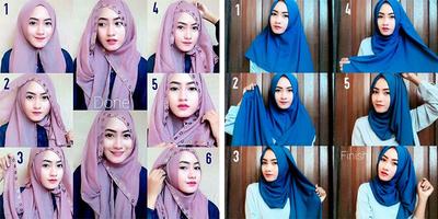 Hijab Styles Step by Step 2018 Plakat