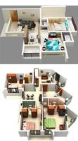 3D Home Plans Gallery HD Affiche