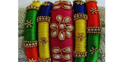 برنامه‌نما Silk Thread Bangles Ideas Offline عکس از صفحه