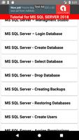 Tutorial for MS SQL SERVER 2018 poster