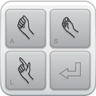 لوحة المفاتيح بلغة الاشارة icône