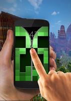 Creeper Zipper Lock Screen For Minecraft تصوير الشاشة 1