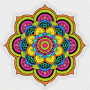 Adult Glitter Mandala Color By Number Sandbox Page aplikacja