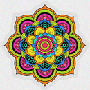 APK Adult Glitter Mandala Color By Number Sandbox Page