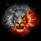 Scary Lion Color by Number Draw Book Pixel Art icono