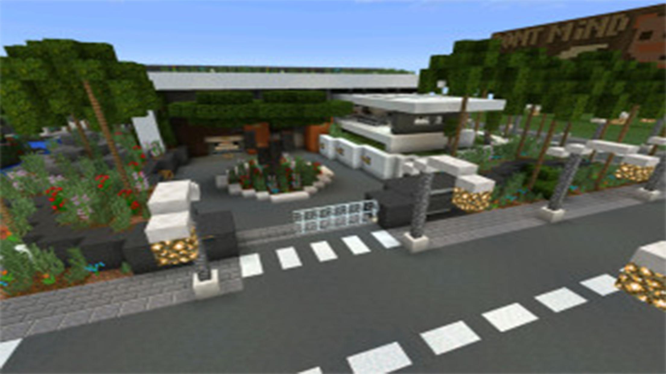 picture Minecraft Modern Village Map modern village map for mcpe pour