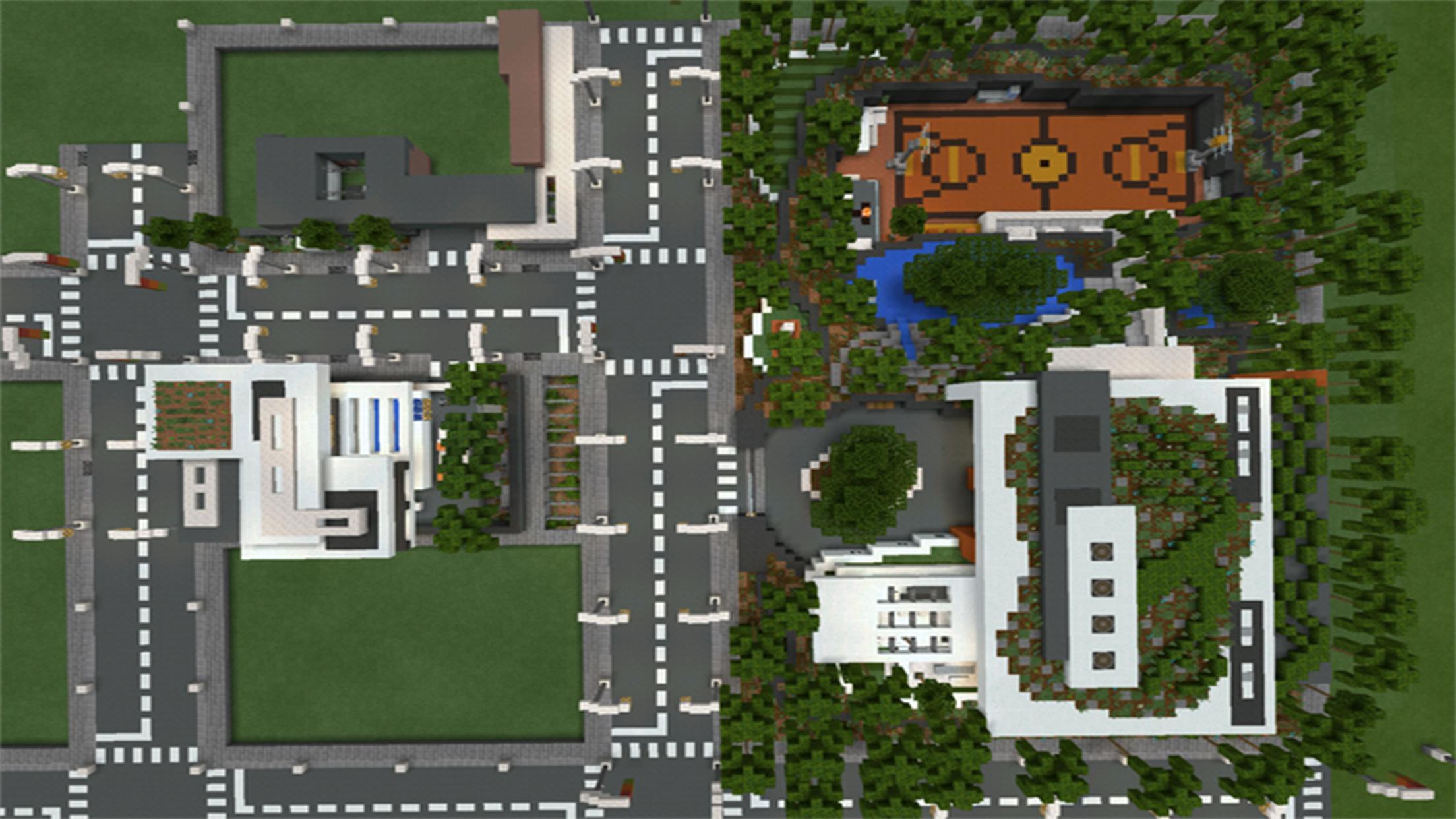 pix Minecraft Modern Village Map modern village map for mcpe pour