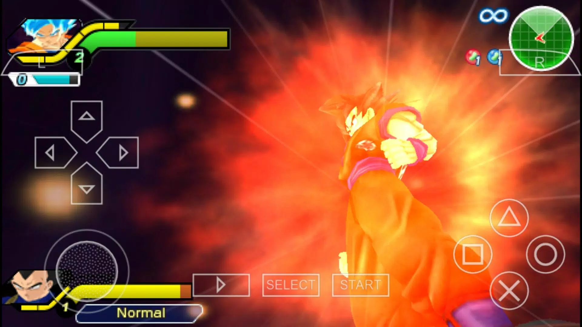 NOVO GAME NOME:DRAGON - Jogos da psp anime dbz ttt mod