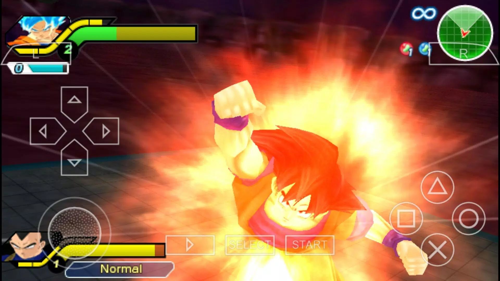 NOVO GAME NOME:DRAGON - Jogos da psp anime dbz ttt mod