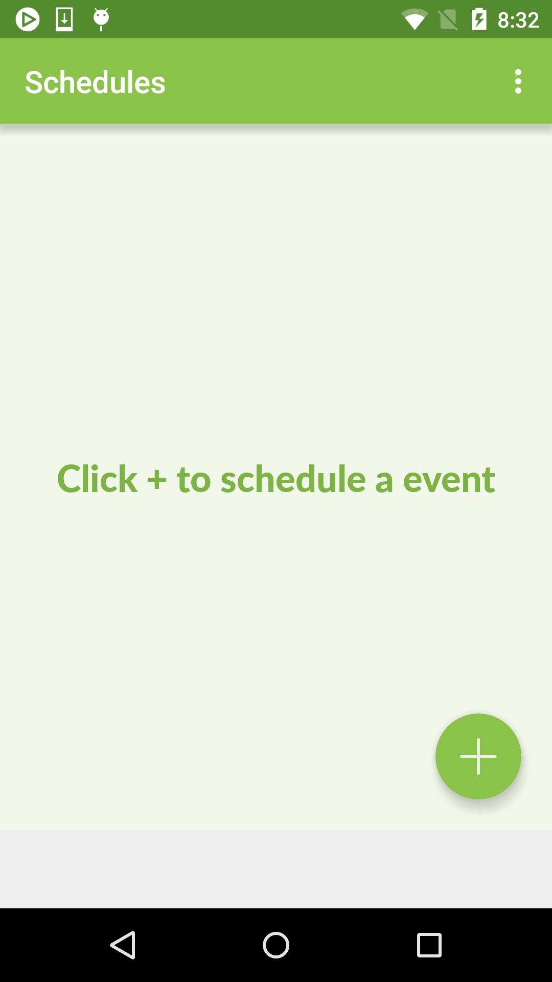 Scheduled events