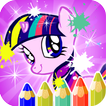 Kids Finger Coloring Books Little Pony