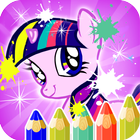 Kids Finger Coloring Books Little Pony icon