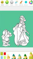 Kids Finger Coloring Books Snow White Princess ポスター