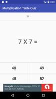 Multiplication table Quiz screenshot 1