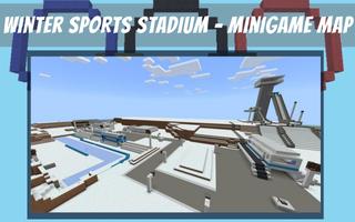 Winter Sports Stadium - Mini game map for mcpe Affiche