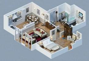 برنامه‌نما 3D Minimalist Home Design عکس از صفحه