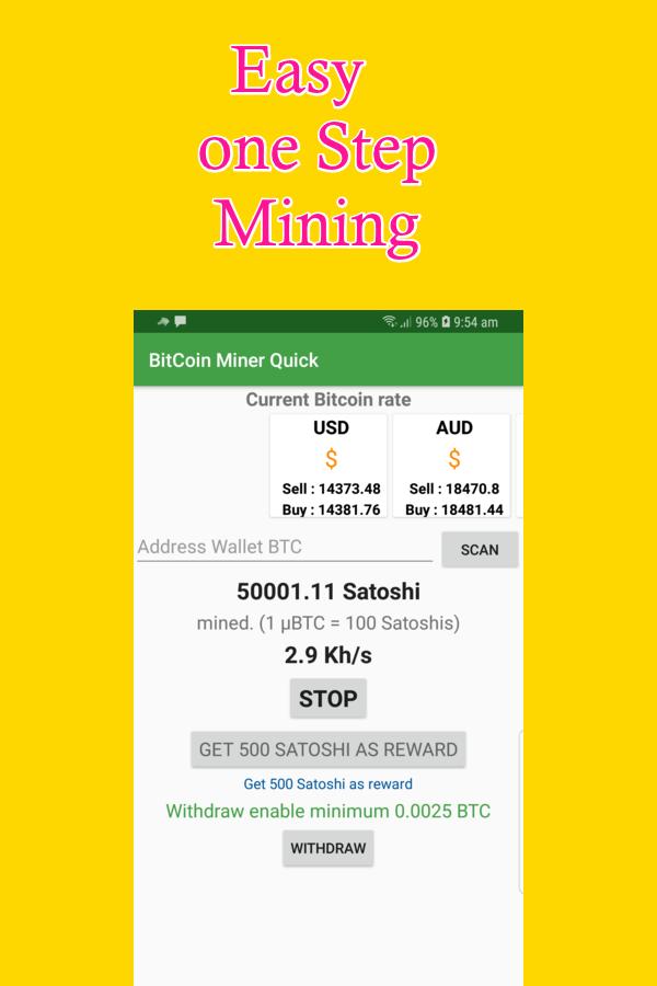 Free Bitcoin Miner Easy Mining Quick Payouts For Android Apk - 