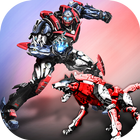 Real Robot Wolf Angriff US Pol Zeichen