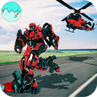 Hubschrauber Roboter Transform 2018 Robot War Game Zeichen