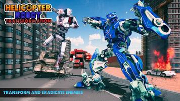 Hubschrauber Roboter Transform 2018 Robot War Game Plakat