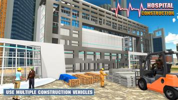 Hôpital Bâtiment Construction Jeux Ville Builder capture d'écran 2