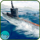Russisch onderzeeër - marine gevecht kruiser-icoon