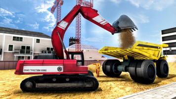 重 挖掘機 建設 區 網站 開挖 類比 - 路 建設 遊戲 海報