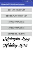 Malaysia 2018 Holiday Calendar-poster