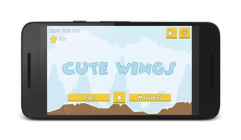 Cute Wings - 2D Platform Game Affiche