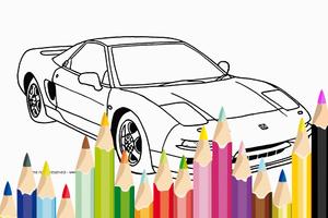 Kids Colour Car Affiche
