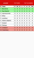 3 Schermata League Table Creator