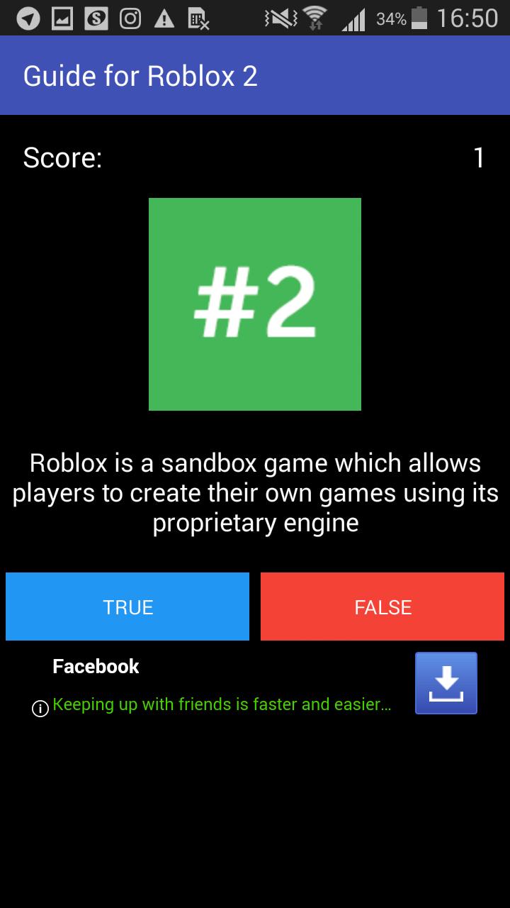 Guide For Roblox 2 For Android Apk Download - roblox 50 facebook