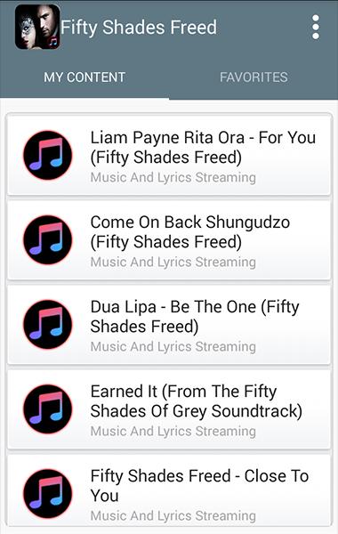 Ost. Fifty Shades Freed - Music Lyrics APK voor Android Download