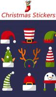 Santa Hat Photo Stickers Affiche