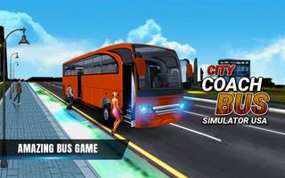 Autocarro de ônibus da cidade Cartaz