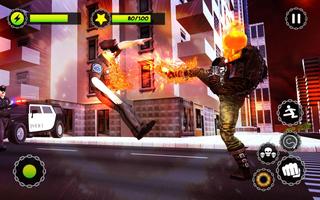 Ghost Skull Fire Hero Rider - City Rescue Mission screenshot 1