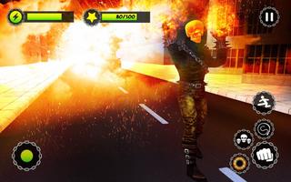 Ghost Skull Fire Hero Rider - City Rescue Mission screenshot 3