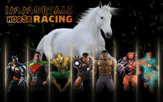 Grand Immortal Superheroes Horse Racing & Fight 3D Affiche