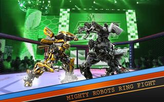 Robots ring de lucha libre Guerra pelea campeonato Poster