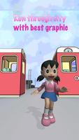 Shizuka Anime Girl Run Rush 3D capture d'écran 1