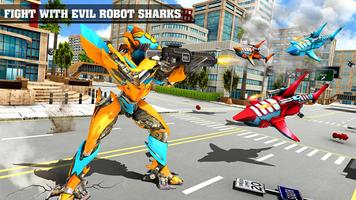 Shark Robot Simulator 2019: Shark Attack Games capture d'écran 2