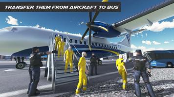 Police Airplane Transporter 3D Affiche