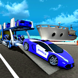 Police Car Transporter Ship icône