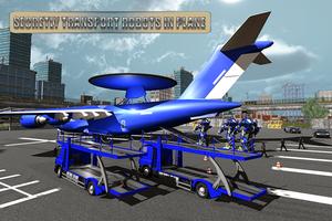 Police Plane Transport Game – Transform Robot Car poster