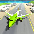 City Airplane Flight Pilot Plane Landing Simulator icône