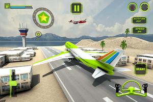 City Airplane Flight Pilot Plane Landing Simulator Affiche